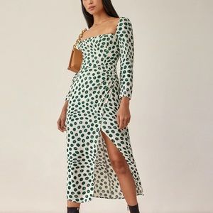 Reformation Hilda Dress in Tapioca